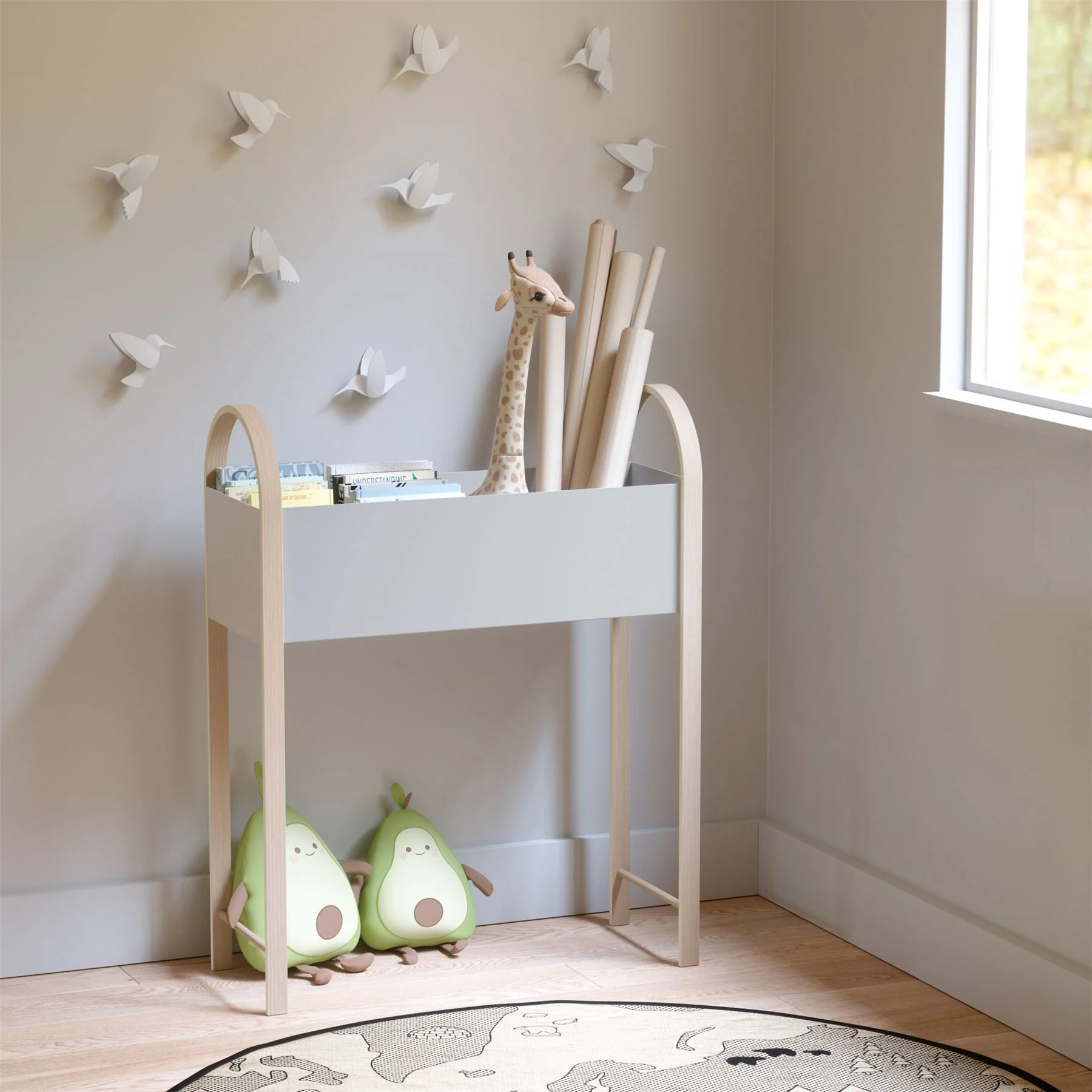 Umbra Bellwood Storage Box / Indoor Planter in White & Natural - Image 10